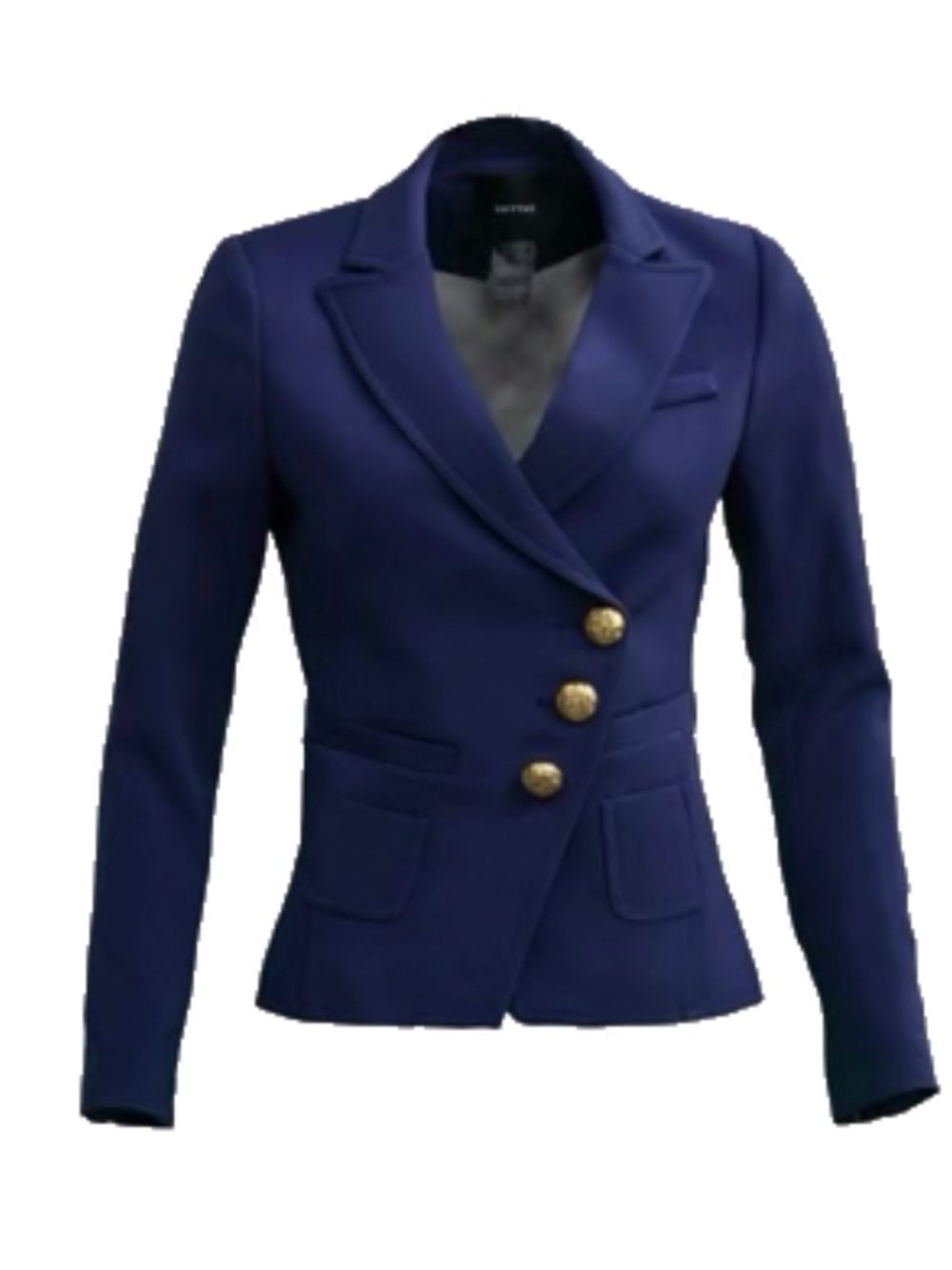 Smythe navy wrap asymmetrical blazer - Size 6